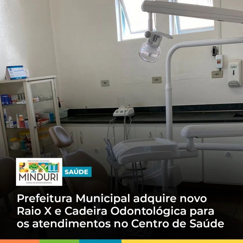 SAÚDE – Prefeitura Municipal adquire novo Raio X e Cadeira Odontológica para os atendimentos no Centro de Saúde.